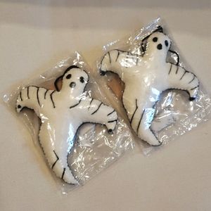 De Kulture handmade ghost felt ornaments (set of 2)
